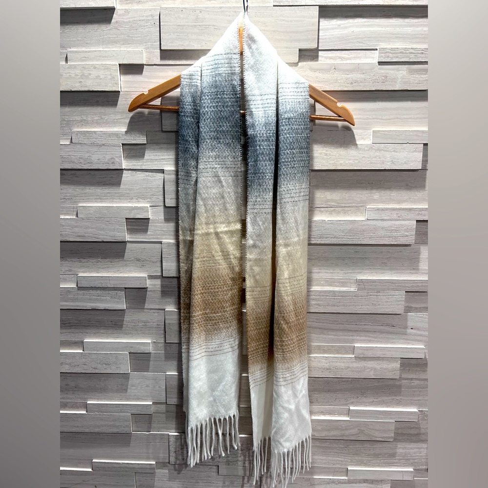 Steve Madden colorblock fringe scarf